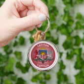 Lettisches Erbe-Emblem Schlüsselanhänger (Hand)