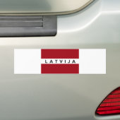 Lettisches Flaggenland Lettland - Textname Autoaufkleber (Auf Auto)