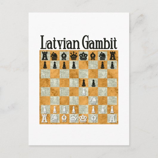 Lettisches Gambit Postkarte (Vorderseite)