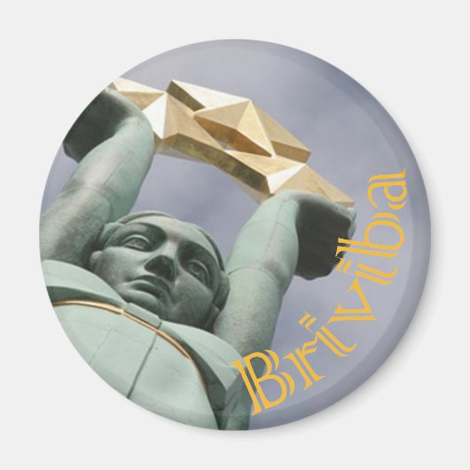 Lettisches Gewand mit Denkmal für die Lebensqualit Magnet (Vorne)
