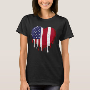 Lettisches Heritage Monat Lettland Flaggenmitte T-Shirt