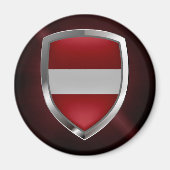 Lettisches MetallEmblem Magnet (Vorne)