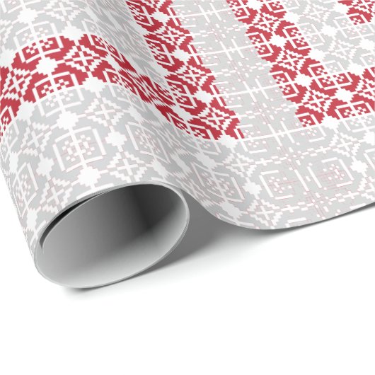 Lettisches Morning SUN geometrisches Muster I Geschenkpapier (Rolleneckpunkt)