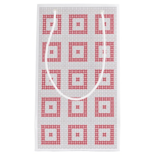 Lettisches Morning SUN geometrisches Muster I Kleine Geschenktüte (Vorderseite)