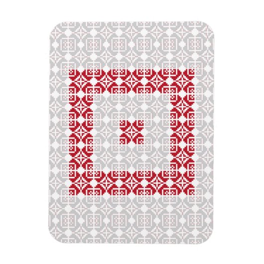 Lettisches Morning SUN geometrisches Muster I Magnet (Vertikal)