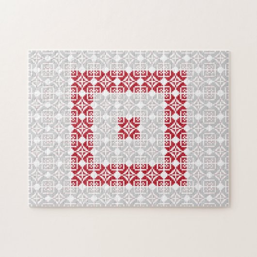 Lettisches Morning SUN geometrisches Muster I Puzzle (Horizontal)