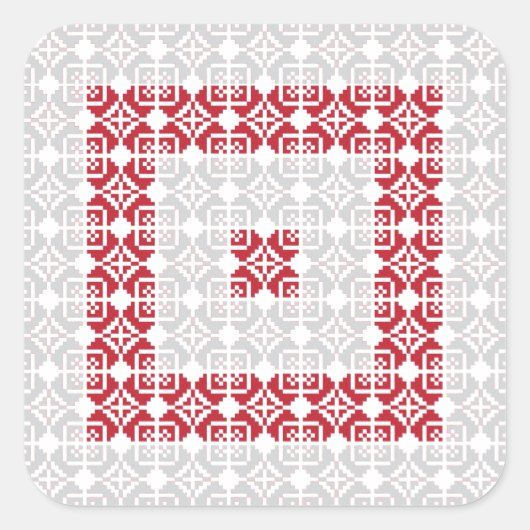 Lettisches Morning SUN geometrisches Muster I Quadratischer Aufkleber (Vorderseite)