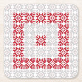 Lettisches Morning SUN geometrisches Muster I Rechteckiger Pappuntersetzer (Vorderseite)