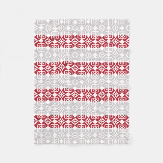 Lettisches Morning SUN geometrisches Muster II Fleecedecke (Vorderseite)