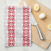 Lettisches Morning SUN geometrisches Muster II Handtuch (Viertel Falte)