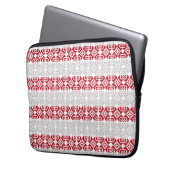 Lettisches Morning SUN geometrisches Muster II Laptopschutzhülle (Vorderseite Links)