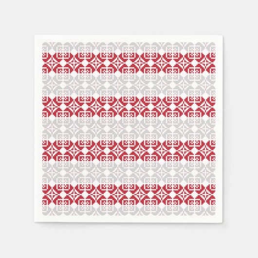 Lettisches Morning SUN geometrisches Muster II Serviette (Vorderseite)