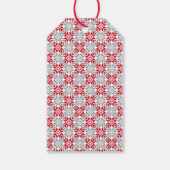 Lettisches Morning SUN geometrisches Muster III Geschenkanhänger (Rückseite)