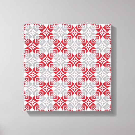 Lettisches Morning SUN geometrisches Muster III Leinwanddruck (Vorderseite)