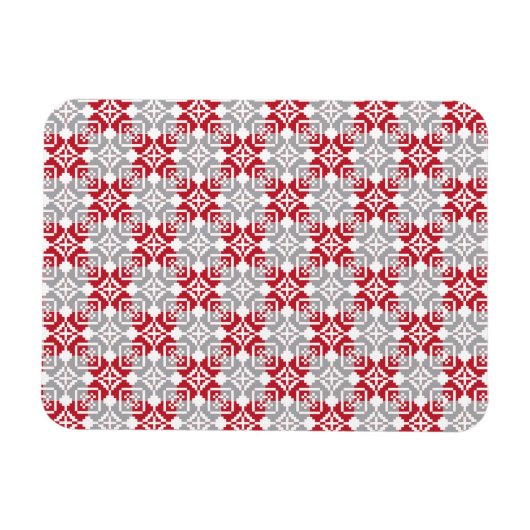 Lettisches Morning SUN geometrisches Muster III Magnet (Horizontal)