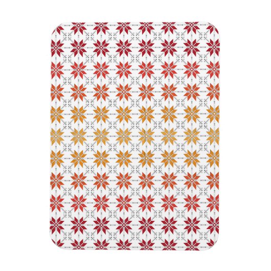 Lettisches Morning SUN geometrisches Muster IV Magnet (Vertikal)