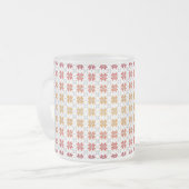 Lettisches Morning SUN geometrisches Muster IV Mattglastasse (Vorderseite Links)