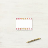 Lettisches Morning SUN geometrisches Muster IV Post-it Klebezettel (Auf Schreibtisch)