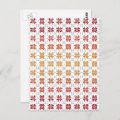 Lettisches Morning SUN geometrisches Muster IV Postkarte (Vorne/Hinten)