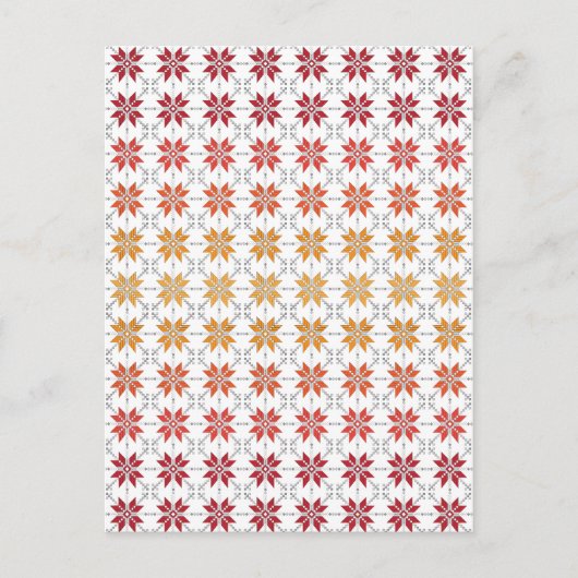 Lettisches Morning SUN geometrisches Muster IV Postkarte (Vorderseite)