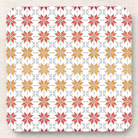 Lettisches Morning SUN geometrisches Muster IV Untersetzer (Vorderseite)