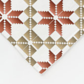 Lettisches Morning SUN geometrisches Muster IX Fleecedecke (Ecke)