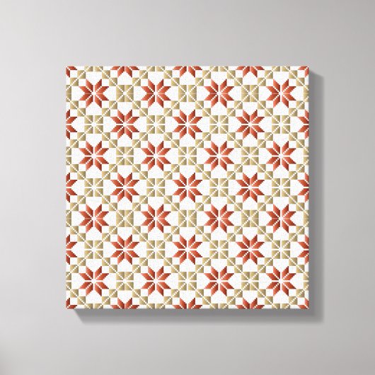 Lettisches Morning SUN geometrisches Muster IX Leinwanddruck (Vorderseite)