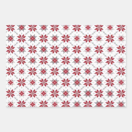 Lettisches Morning SUN geometrisches Muster V Geschenkpapier Set (Vorderseite)