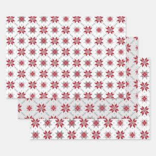 Lettisches Morning SUN geometrisches Muster V Geschenkpapier Set