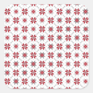 Lettisches Morning SUN geometrisches Muster V Quadratischer Aufkleber