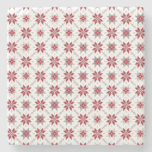 Lettisches Morning SUN geometrisches Muster V Steinuntersetzer (Vorderseite)