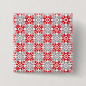 Lettisches Morning SUN geometrisches Muster VI Button (Vorderseite)