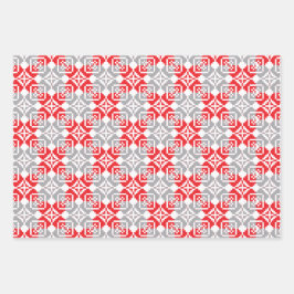 Lettisches Morning SUN geometrisches Muster VI Geschenkpapier Set