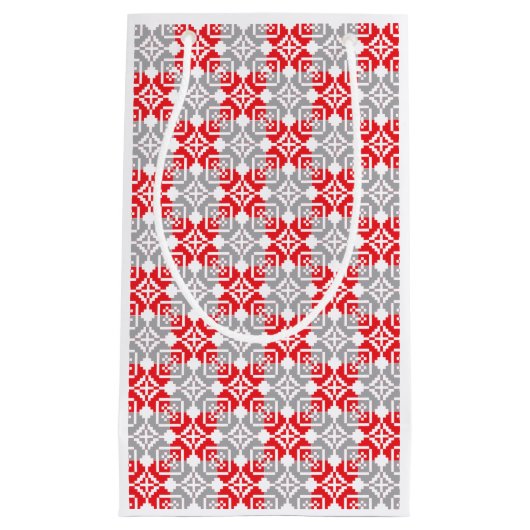 Lettisches Morning SUN geometrisches Muster VI Kleine Geschenktüte (Vorderseite)