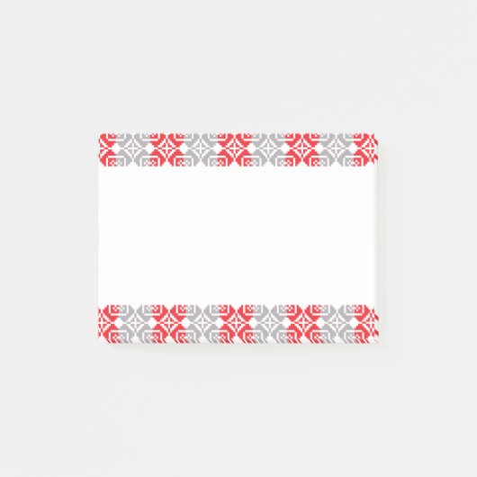 Lettisches Morning SUN geometrisches Muster VI Post-it Klebezettel (Vorderseite)