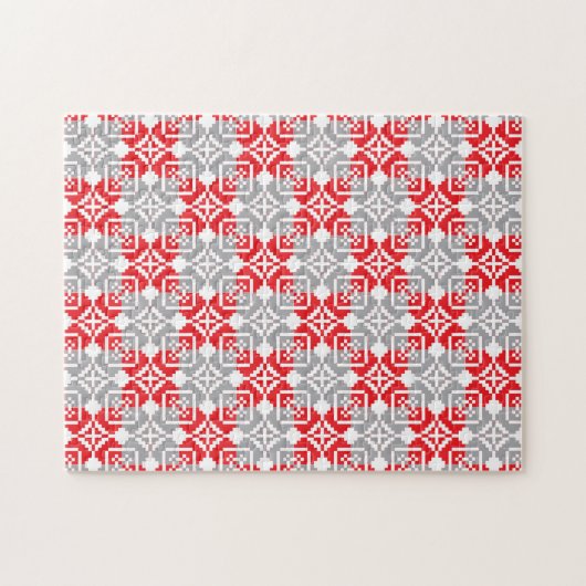 Lettisches Morning SUN geometrisches Muster VI Puzzle (Horizontal)