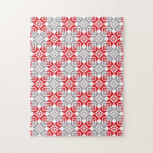 Lettisches Morning SUN geometrisches Muster VI Puzzle (Vertikal)