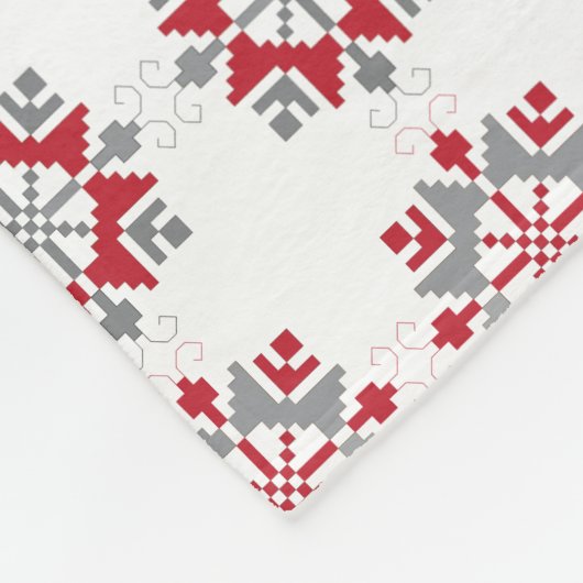 Lettisches Morning SUN geometrisches Muster VII Fleecedecke (Ecke)