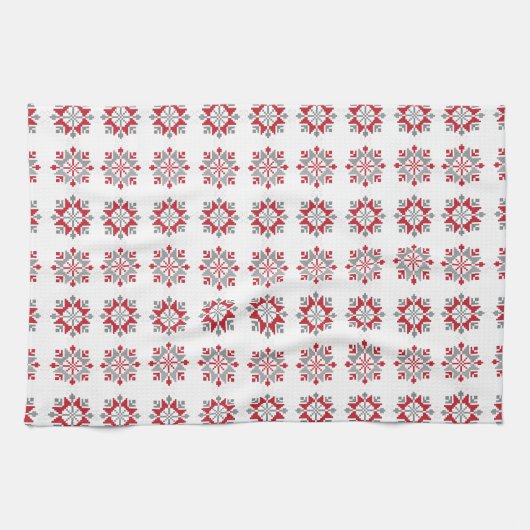 Lettisches Morning SUN geometrisches Muster VII Küchentuch (Horizontal)