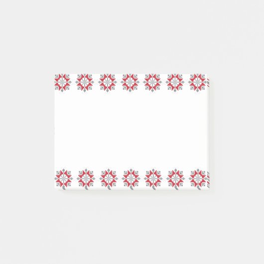 Lettisches Morning SUN geometrisches Muster VII Post-it Klebezettel (Vorderseite)