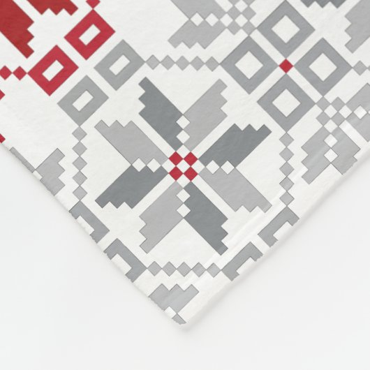 Lettisches Morning SUN geometrisches Muster VIII Fleecedecke (Ecke)