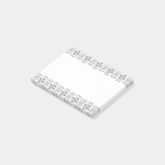 Lettisches Morning SUN geometrisches Muster VIII Post-it Klebezettel (angewinkelt)