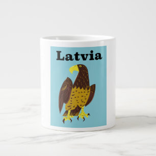 Lettisches Reiseplakat. Jumbo-Tasse