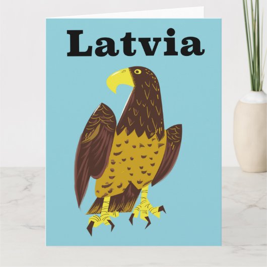 Lettisches Reiseplakat. Karte (Vorderseite)