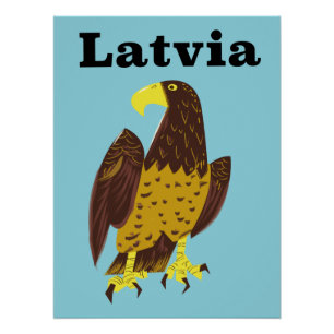 Lettisches Reiseplakat. Poster