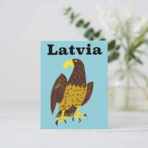 Lettisches Reiseplakat. Postkarte