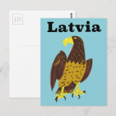 Lettisches Reiseplakat. Postkarte (Vorne/Hinten)