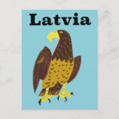 Lettisches Reiseplakat. Postkarte (Vorderseite)