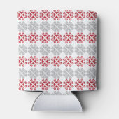 Lettisches rot-graues geometrisches Mondkreuz Dosenkühler (Rückseite)