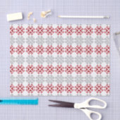 Lettisches rot-graues geometrisches Mondkreuz Seidenpapier (Handwerk)